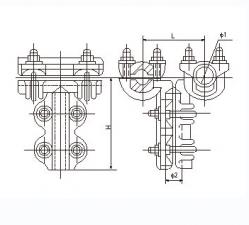 螺栓型单导线T型线夹（压板式）
